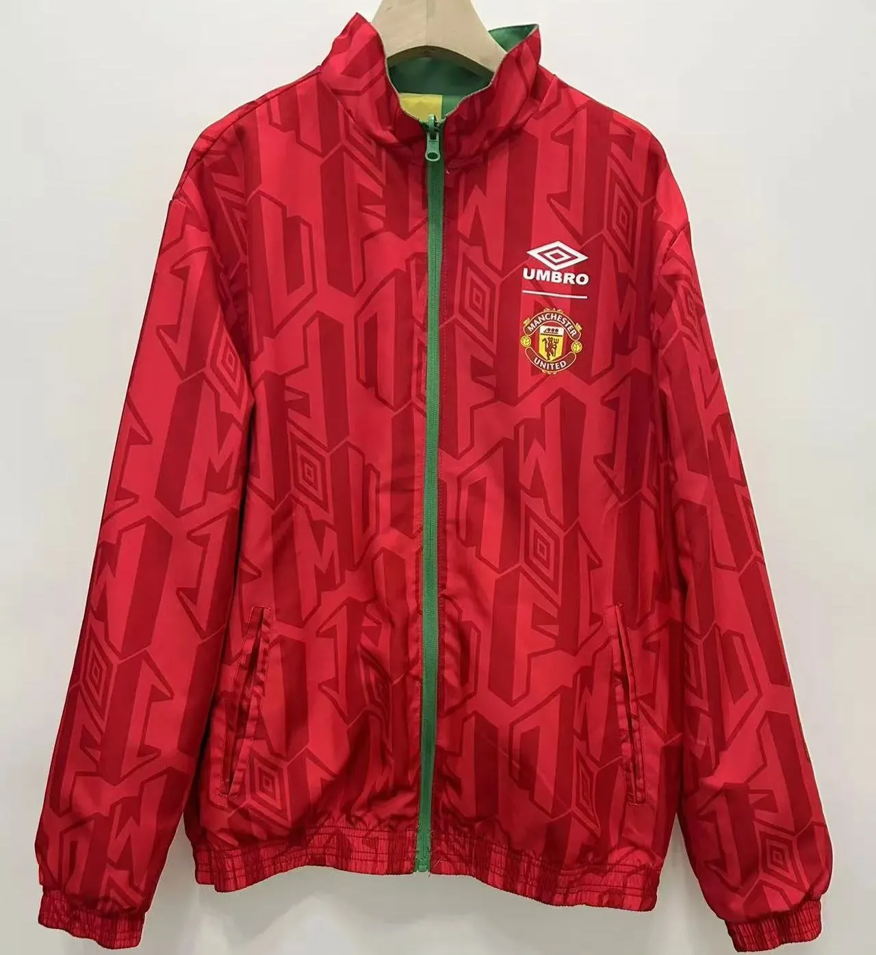 Manchester united Trench Coat Reversible Red/Green S-XXL