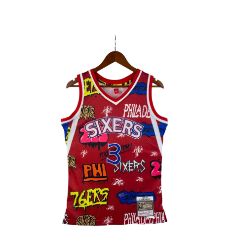 Philadelphia 76ers MN Heat Pressed Vintage : SW 76ers 96/97 Graffiti No.3 Everson