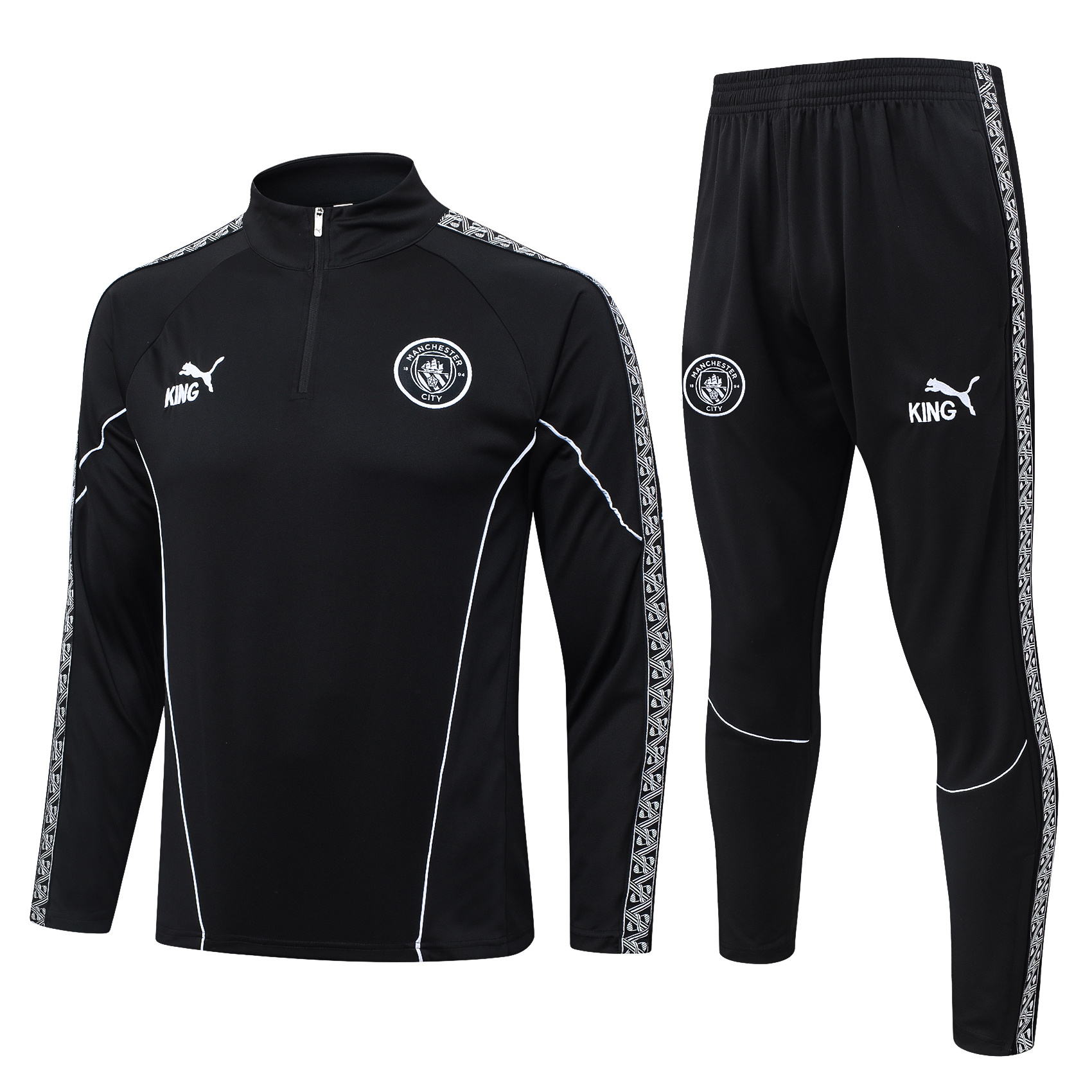 Manchester City Man City 25/26 Half Zipper Training Suit Black